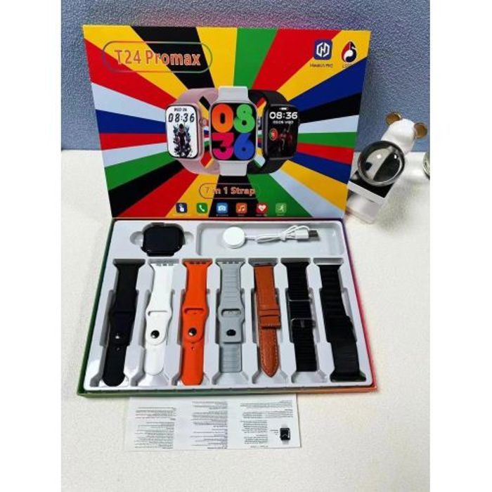 Montre Sportive - T24 Pro Max - Détection de Fréquence Cardiaque - Appels Bluetooth - Recharge Sans Fil