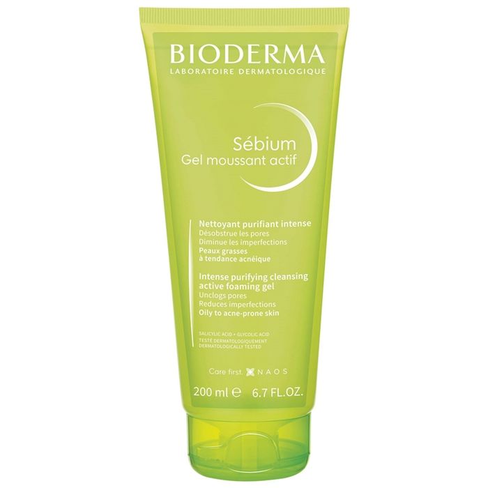 Bioderma Sébium Gel Nettoyant Purifiant Anti-Acné Visage Peaux Mixtes à Grasses 200 ml