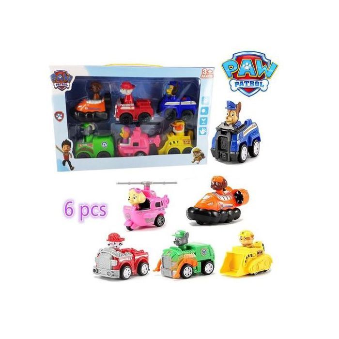 Ensemble de jeu - 6 voitures paw patrol