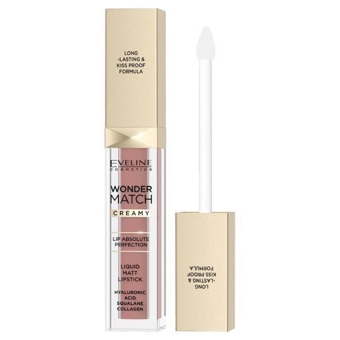 Rouge à lèvres liquide - EVELINE - n°04 Caramel - Mat crémeux - Application uniforme - Confort optimal
