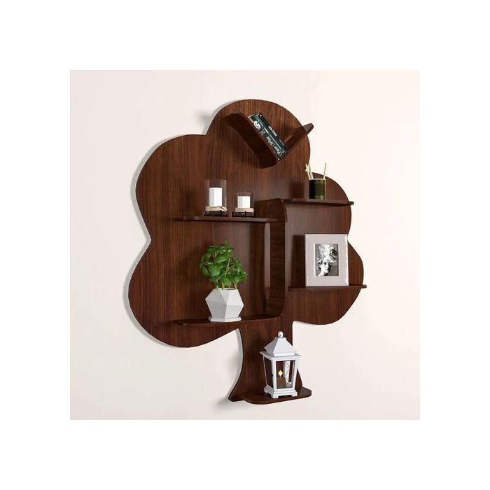 étagère à lives/Rangements&Organisation-Arbre Étagère murale en bois retroéclairé /
