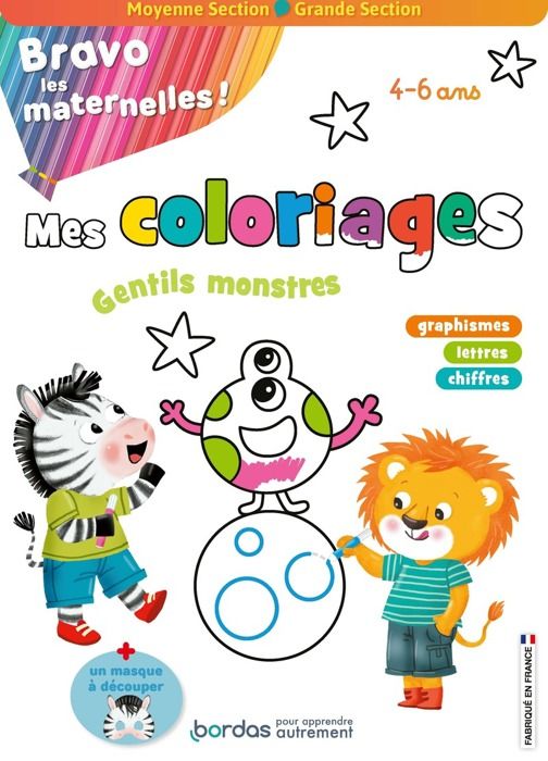 Mes coloriages - Gentils monstres - Moyenne section et Grande section