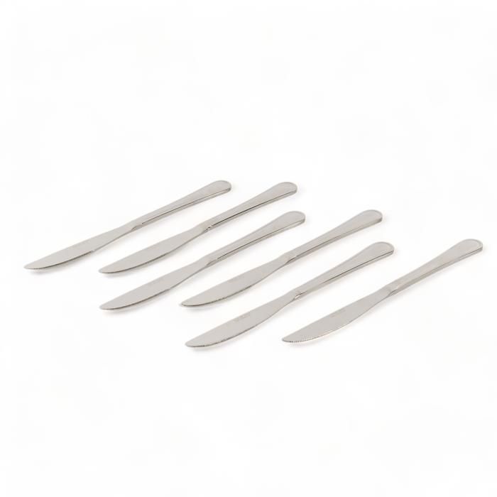 SET DE 6 COUTEAUX DE TABLE INOX SIMPLE