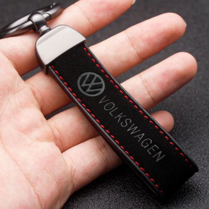 Porte-clés - GENERIC - Volkswagen VW - Cuir suédé - Métal - Noir