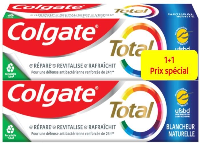 LOT DE 2 DENTIFRICES COLGATE T.CHARBON