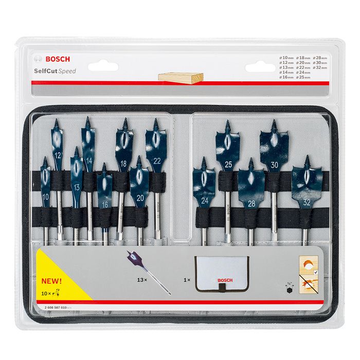 Set de forets à bois plat SELF CUT SPEED - BOSCH - 2608587010