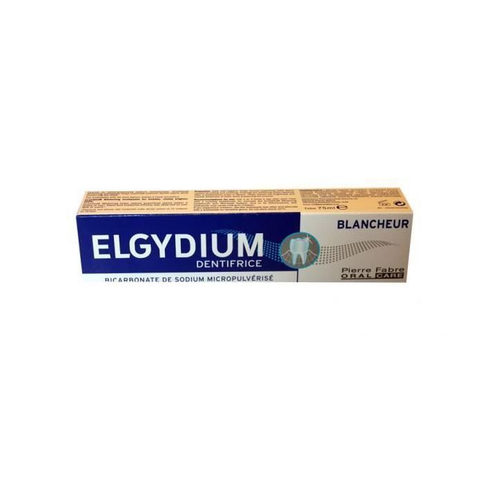 Dentifrice Blancheur - Elgydium - 75ml - Polissage extra-doux - Élimine les taches - Sans conservateur