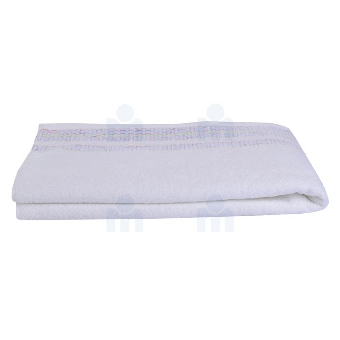 Serviette jacquard 550 GSM F651 100X150cm blanche x1 pièce