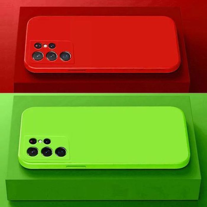Pack : Pochette Pour Samsung S22 Ultra Mate Rouge + Bleu Ciel