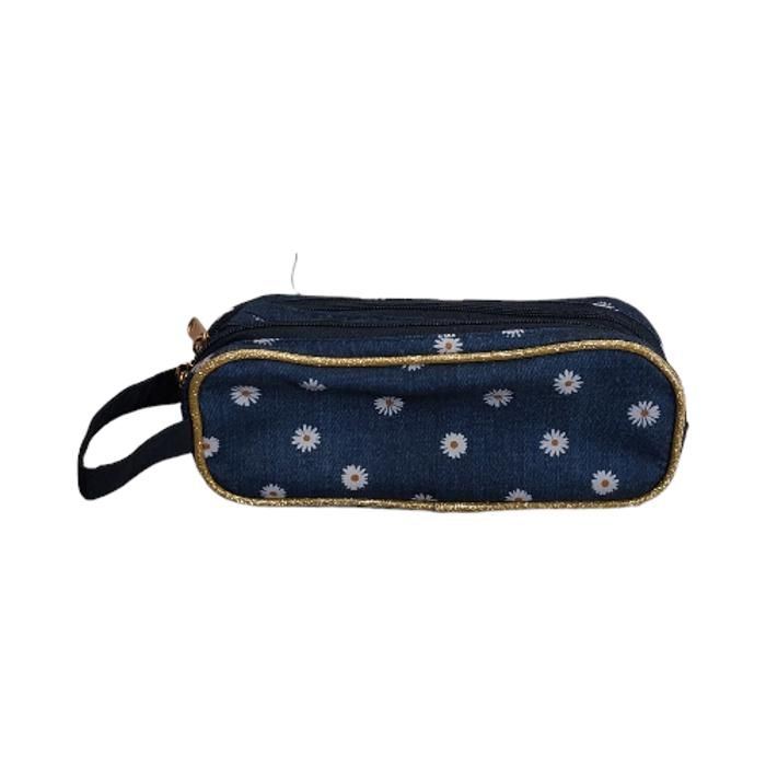 TROUSSE AUCHAN 2 ZIP MAGICAL CAT 9X7X23 CM BLEU