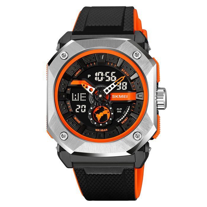 nouveau luxe hommes mode multifonction numérique métal poignet Date montre analogique