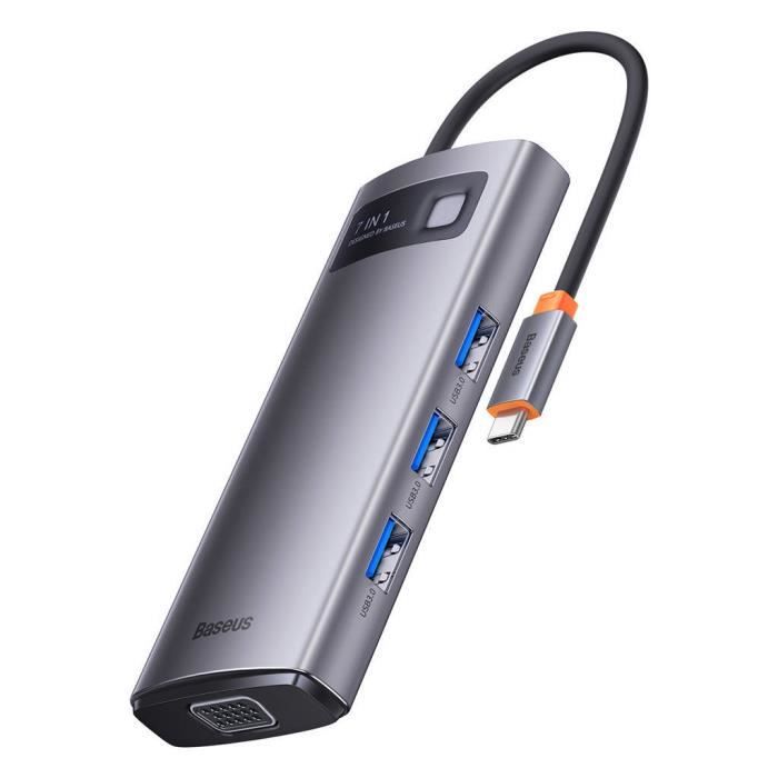 Station d'accueil USB-C 3.0 7 en 1 - BASEUS - StarJoy - Gris - Taille unique - Homme