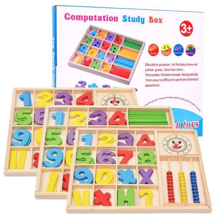 Jeux montessori mathématiques calcul mental en bois