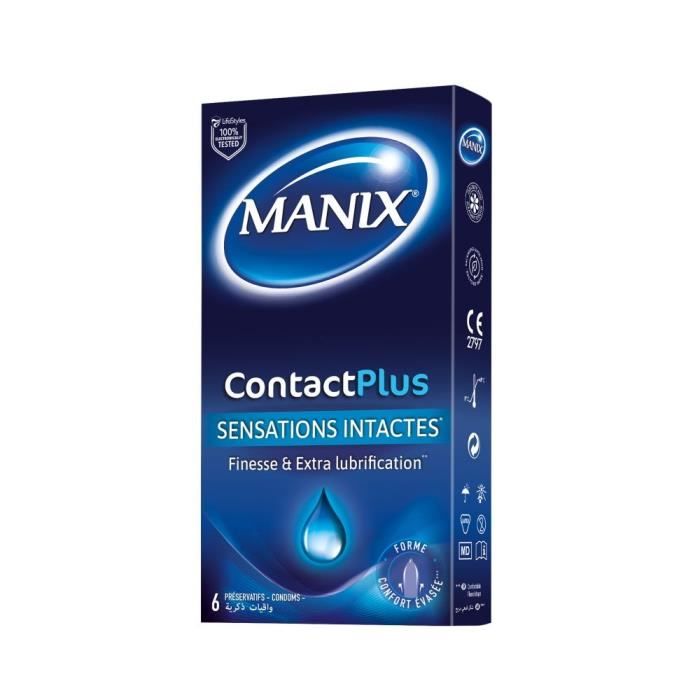 Manix Sensations Naturelles Contact Plus Sensations Intactes 6 préservatifs