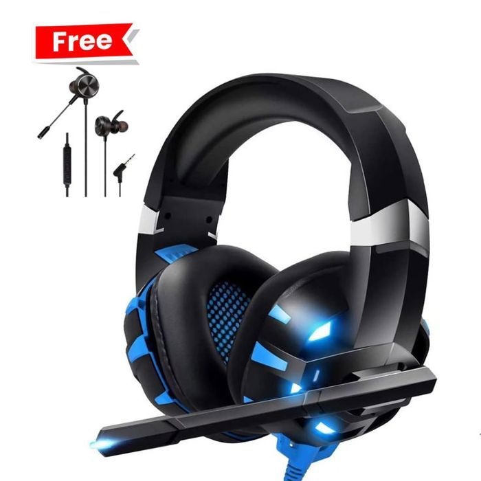 Casque Gamer PRO K2 Pro Professional Gaming HEADSET  pour PC, PS5, Xbox, ordinateurs + Écouteur Gaming GM-D3 GRATUIT