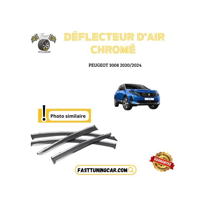 Déflecteur d'air - Peugeot - 3008 - Noir - Chromé - 2020-2024
