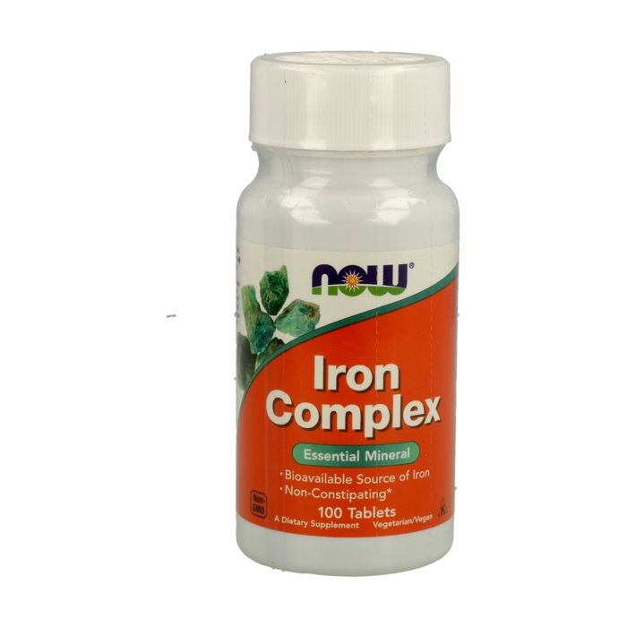 NOW FOODS Iron Complex (Complexe de fer) 100 Comprimés Végétariens