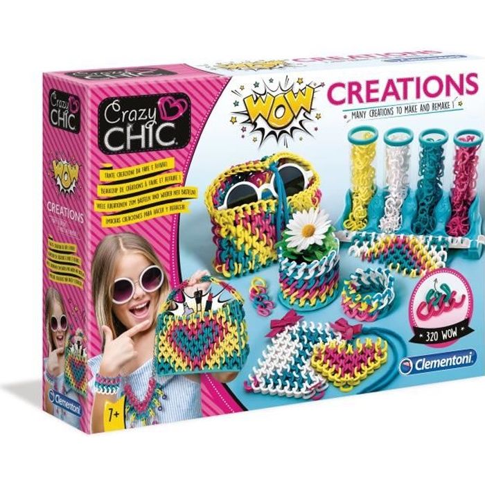 Coffret Bracelets Wow - CLEMENTONI - Crazy Chic - Pour Enfant - Multicolore