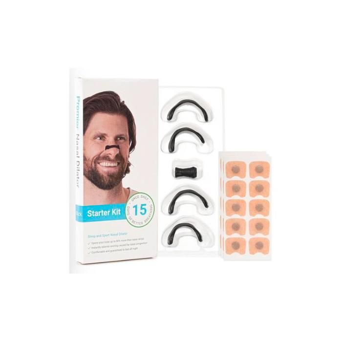 Lot de 15 nasales magnétiques pour dormir - Anti-ronflement - Bandes nasales douces pour respirer