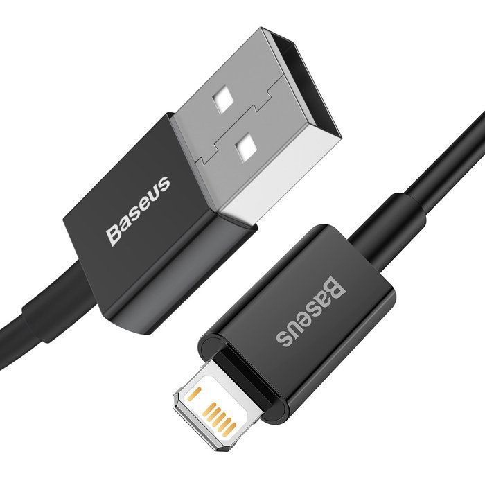BASEUS 1m câble de données de charge rapide 2.4A compatible avec iPhone,noir