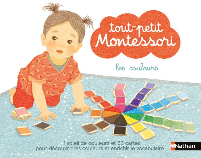 Coffret tout-petit Montessori Les couleurs - Nathan - Découverte progressive de 9 couleurs - Cartes isolées
