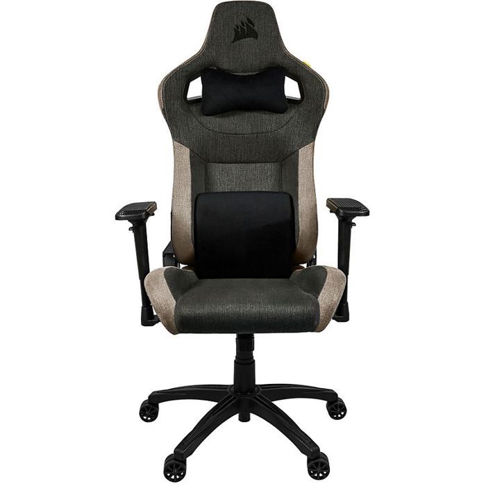 Chaise Gaming - Corsair - T3 Rush Fabric - Charbon/Gris - Tissu respirant - Réglable en hauteur