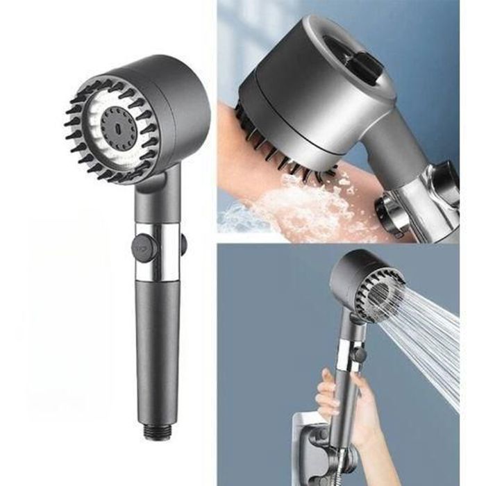 Pommeau de douche - Économique - 3 modes - Haute pression - Design contemporain - Accessoires salle de bain