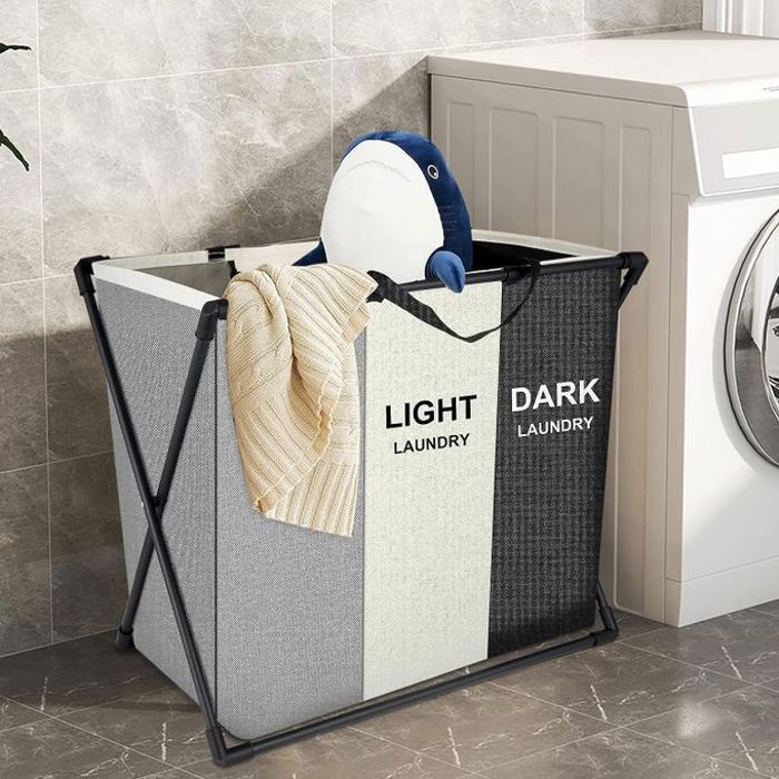 Panier à linge - Non spécifié - 3 Grilles - Pliable - Étanche - Multicolore
