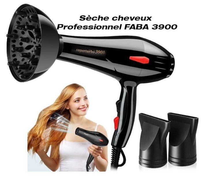 Sèche cheveux 1800W COIFFURE Sèche-cheveux turbo 3900 professionnel à deux vitesses