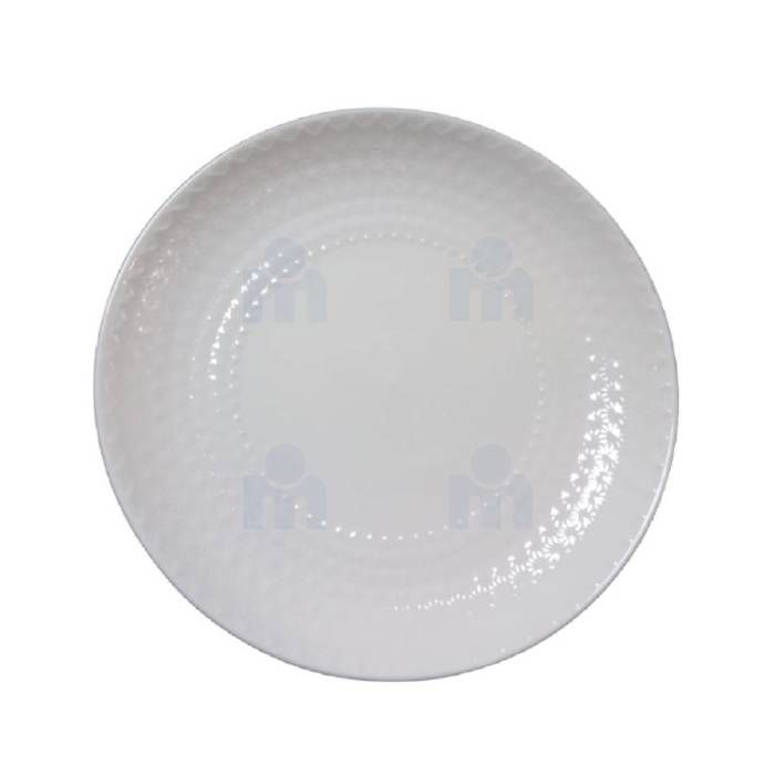 Plat Rond 36Cm Porc Blanche Grave