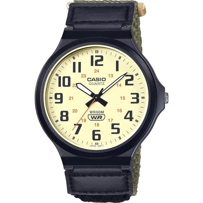 Montre - CASIO - MW-240B-3B - Quartz - 43 mm - Bracelet Tissu Vert