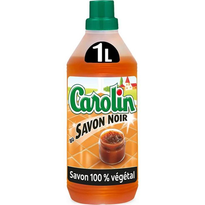 Carolin Nettoyant Sols - Savon Noir - 1 L
