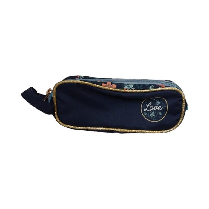 TROUSSE 2 ZIP MOTIF PAPILLON 23 CM AUCHAN