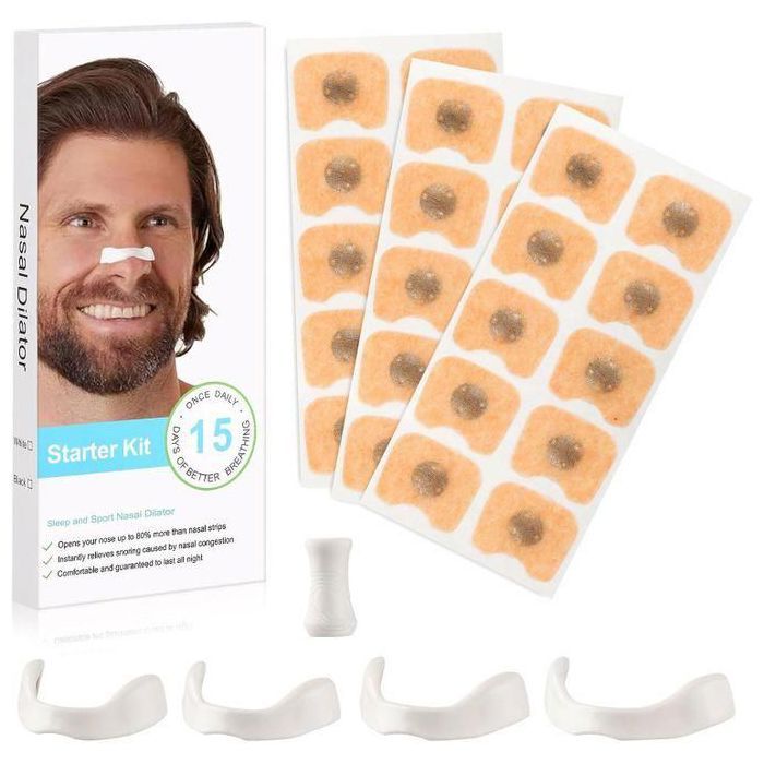 Kit d'extension de respiration - Bandes nasales magnétiques, bandes nasales respirantes, appareils anti-ronflement pour mieux dormir