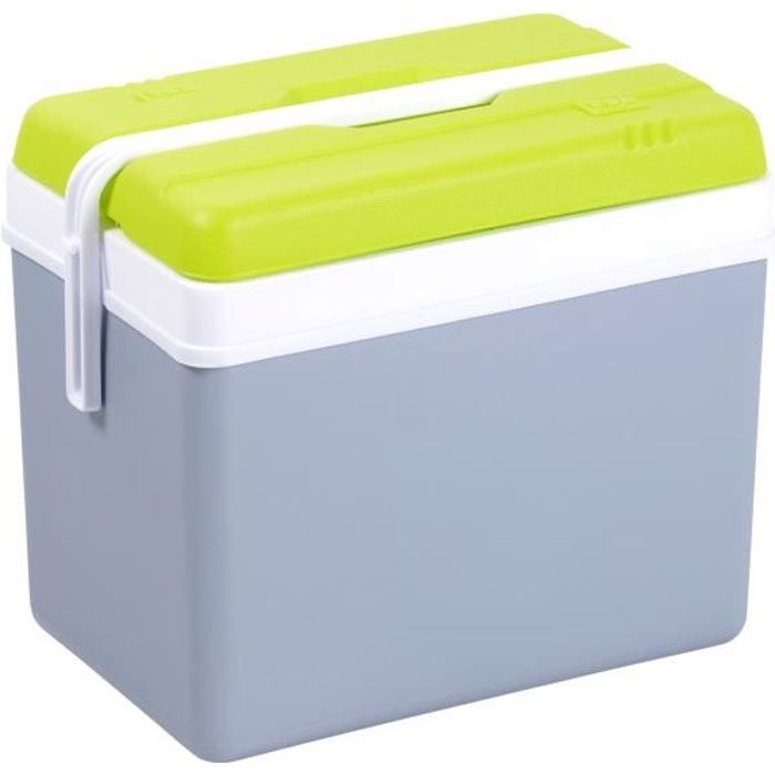 EDA PLASTIQUE Glacière Promotion - Conservation au frais 10H - Gris perle et vert anis - 35 L