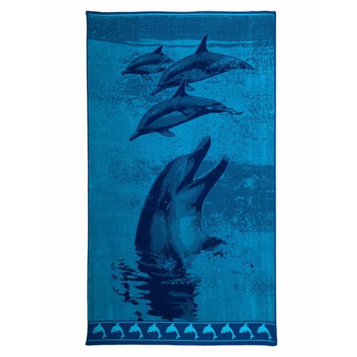 Serviette de plage - Dice - 100/170cm - Multicolore - Synthétique - Lavable