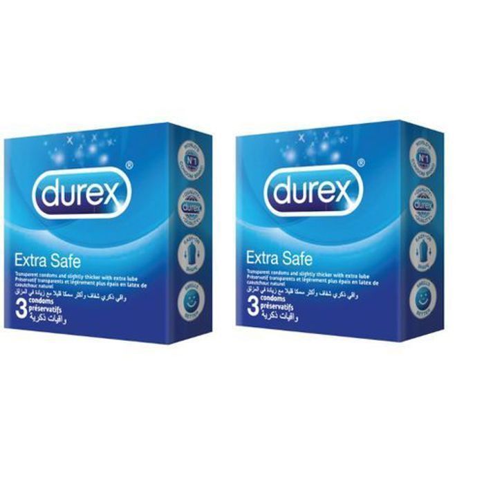 Durex Pack de 2 Extra Safe - 2x3 préservatifs original
