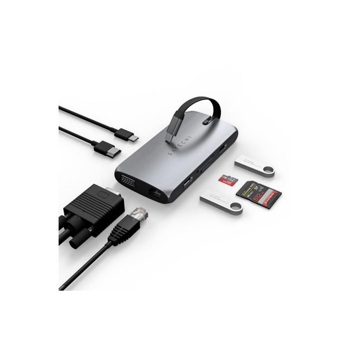 Adaptateur multiport USB-C - Satechi - On-the-Go - HDMI 4K - VGA - Portable