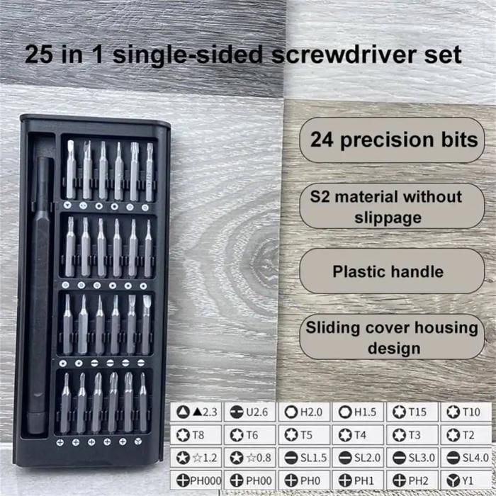 Tournevis 25 en 1 - Boîte à outils - Multifonctionnel - Magnétique - Précision