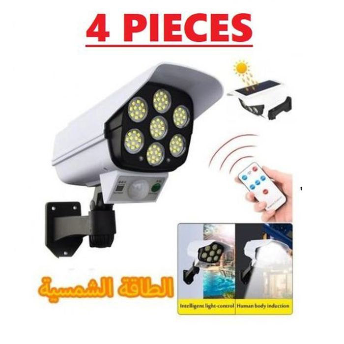 Pack 4 Piéces Lampe Projecteur solaire LED avec détecteur de mouvement