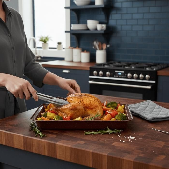 Plateau cuisson 42×28,5 cm – Idéal pour rôtir et cuire