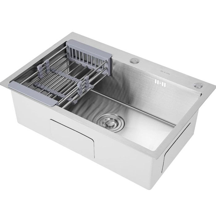 Évier de cuisine - Haute Qualité - Inox 304 - 50x40 cm - Double vasque - Design contemporain