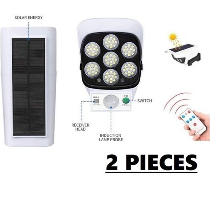 Pack 2 Piéces Lampe Projecteur solaire LED