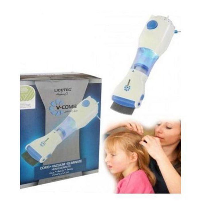 Peigne électrique Licetec V-comb - élimine les poux et leurs lentes