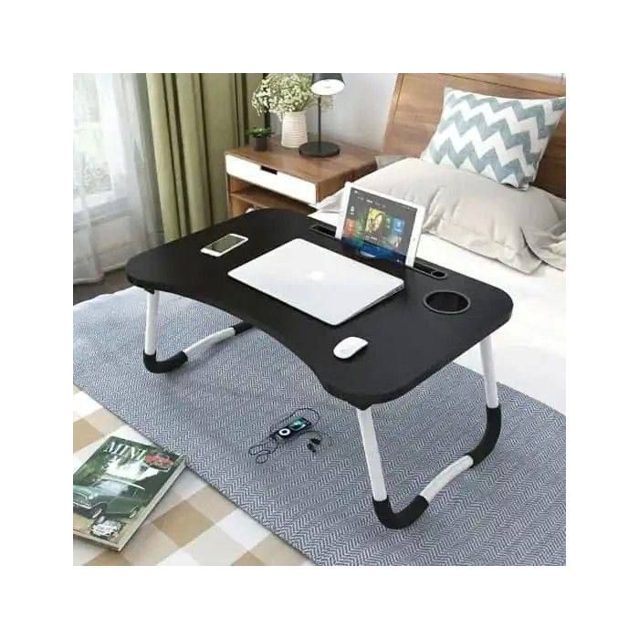 Table pliable pour PC portable, Bureau, Plateau de Petit-déjeuner lit et canapé, couleur aléatoire.
