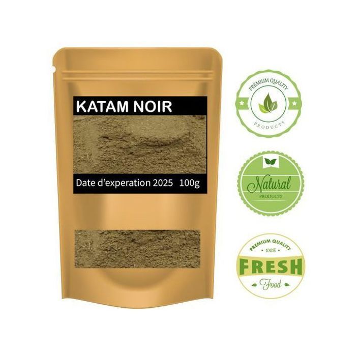 Colorant capillaire - GENERIC - Katam NOIR - 100% Naturel - 150 g - Pour cheveux blancs et gris