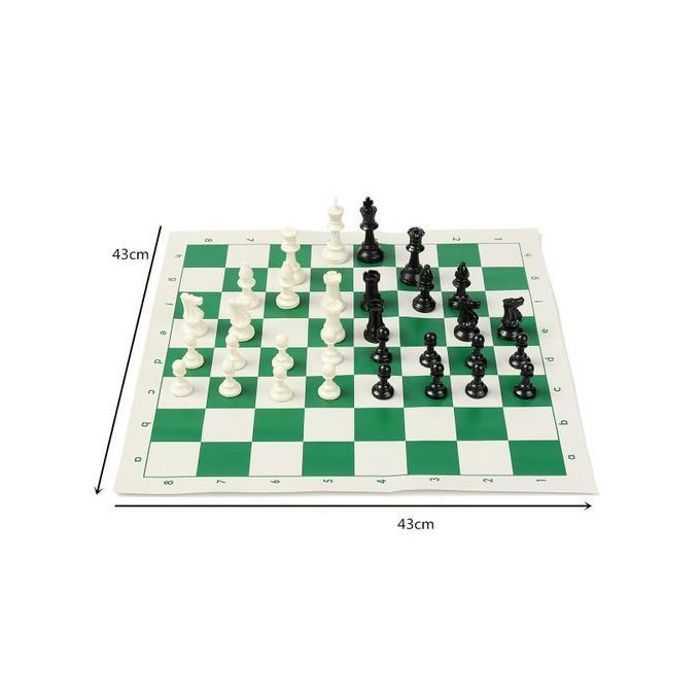 Jeu d'échecs en plastique gambit s - tapis en cuir enroulable