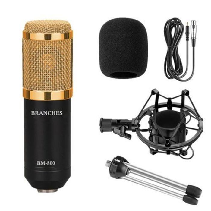 Microphone USB - BM-800 - 3D Stereo - Mont Shock - Noir - Professionnel