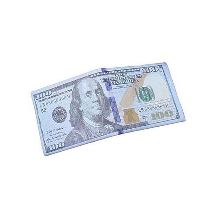 Porte-monnaie - Billet de 100 Dollars - Cuir PU - Satin - Imprimé réaliste