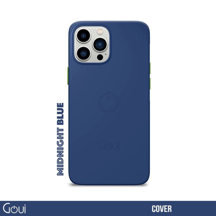 Coque iPhone 15 Pro - Goui - Bleu Nuit - Magnétique - Protection Robuste - Recharge Sans Fil